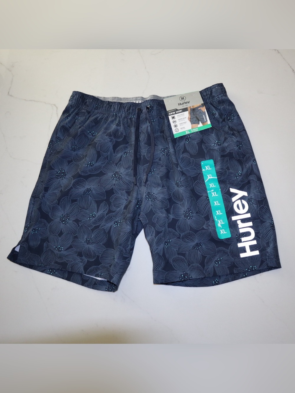 Hurley Men’s Navy Blue Floral Swim Shorts